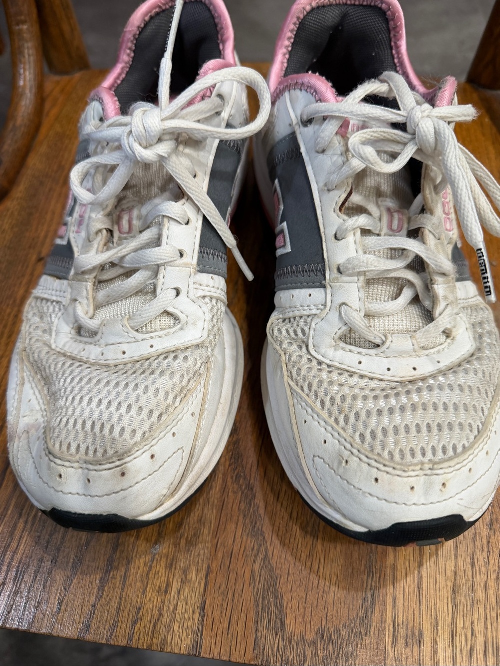 Women’s White and Pink Athletic Sneakers